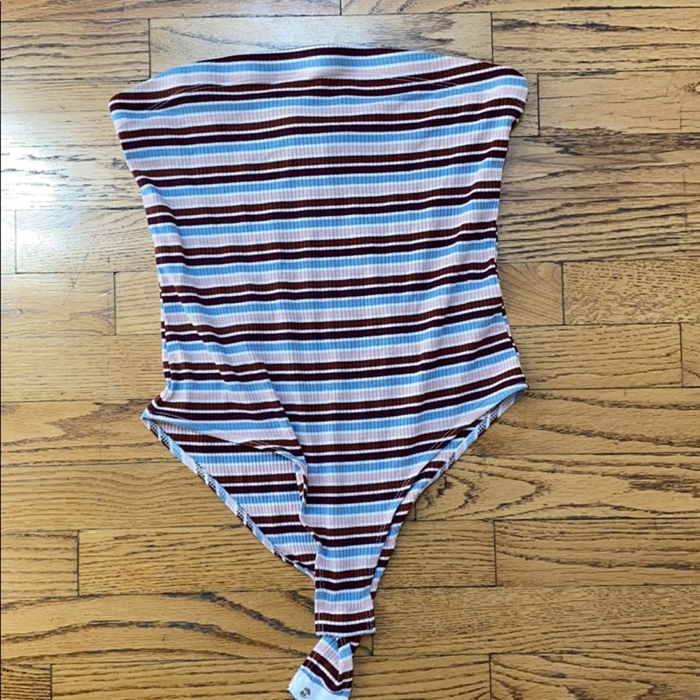striped body suit